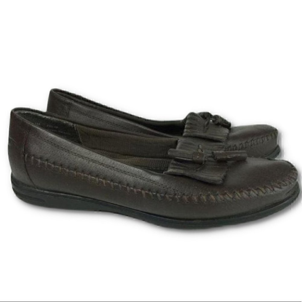 dr scholls Flats Size 7 Leather Tassel Loafers